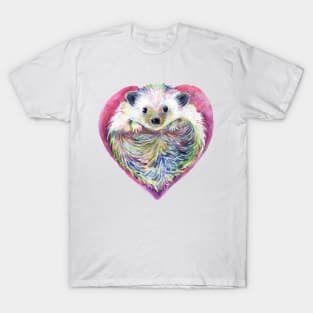 HedgeHog Heart by Michelle Scott of dotsofpaint studios T-Shirt